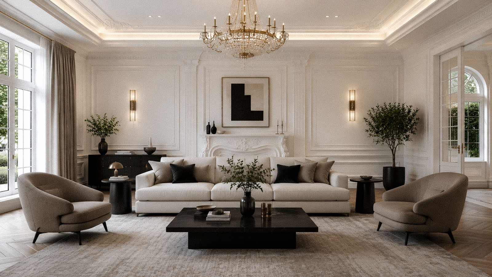 Soft tones and inviting natural texture.